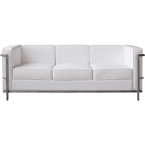 Cour Sofa in White Italian Leather